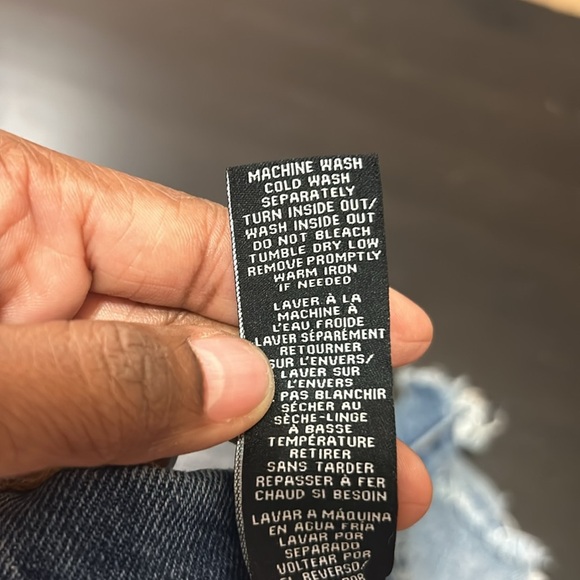 Kendall & Kylie Distressed Jean Shorts Women’s Junior’s Denim Blue Size 7 - Picture 5 of 8